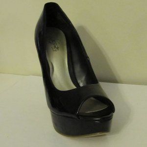 Black Peep Toe Pumps
